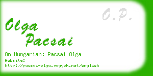 olga pacsai business card